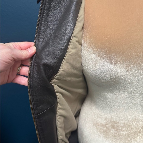 Landing Leathers Vtg Air Force Men's Brown Leather Bomber Jacket M - Picture 8 of 12